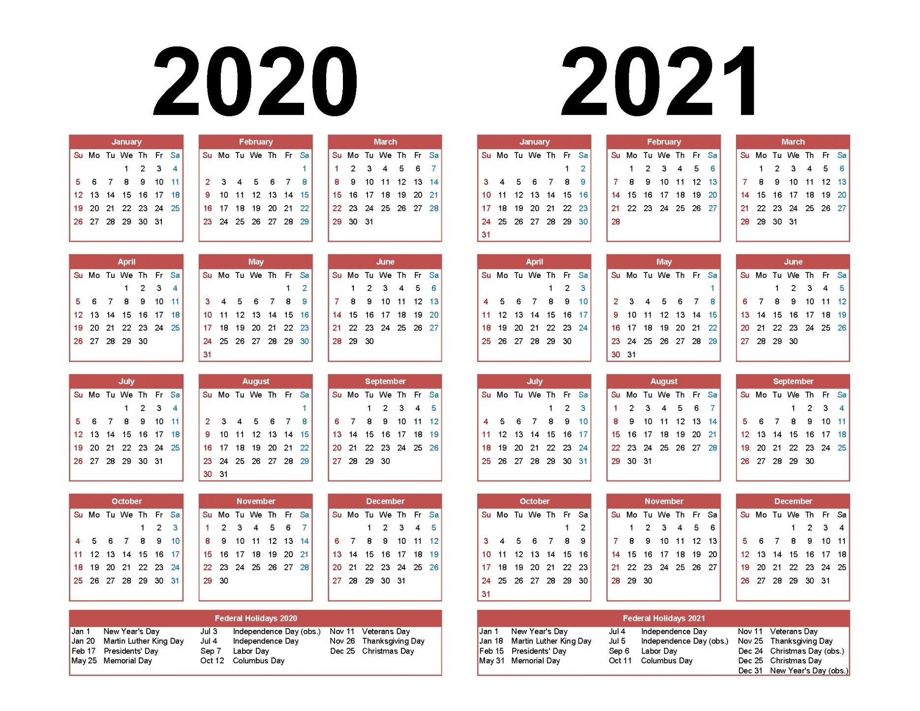 2021 Calendar Printable One Page Di 2020  2021 Calendar Printable One Page