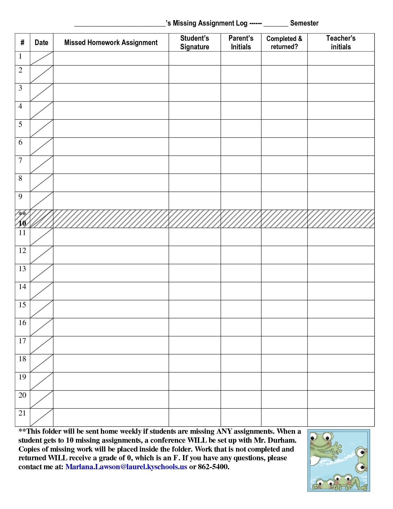 Assignment Log For Students | Custom Writing Company  Weekly Assignment Log