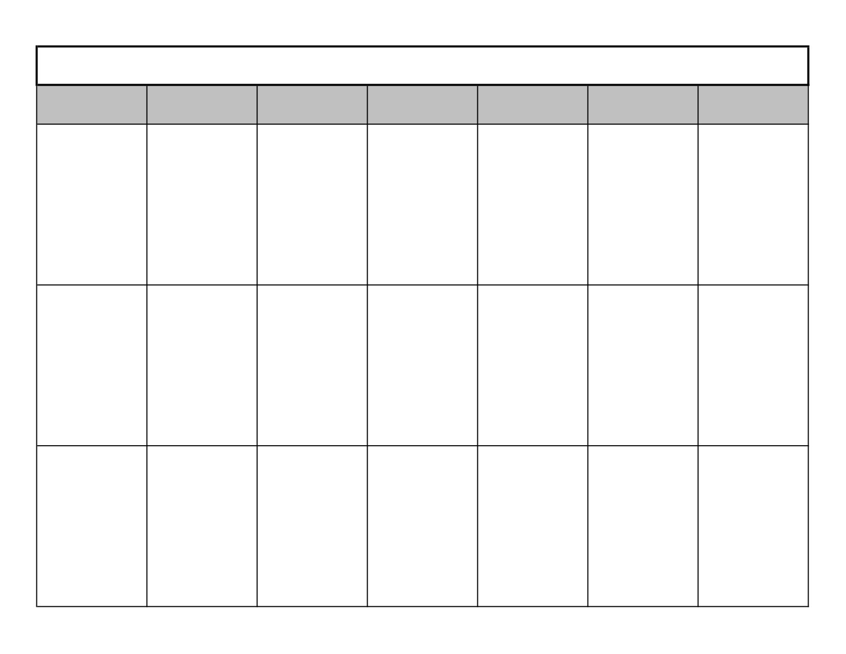 Blank Weekly Calendar Template Calendar Design