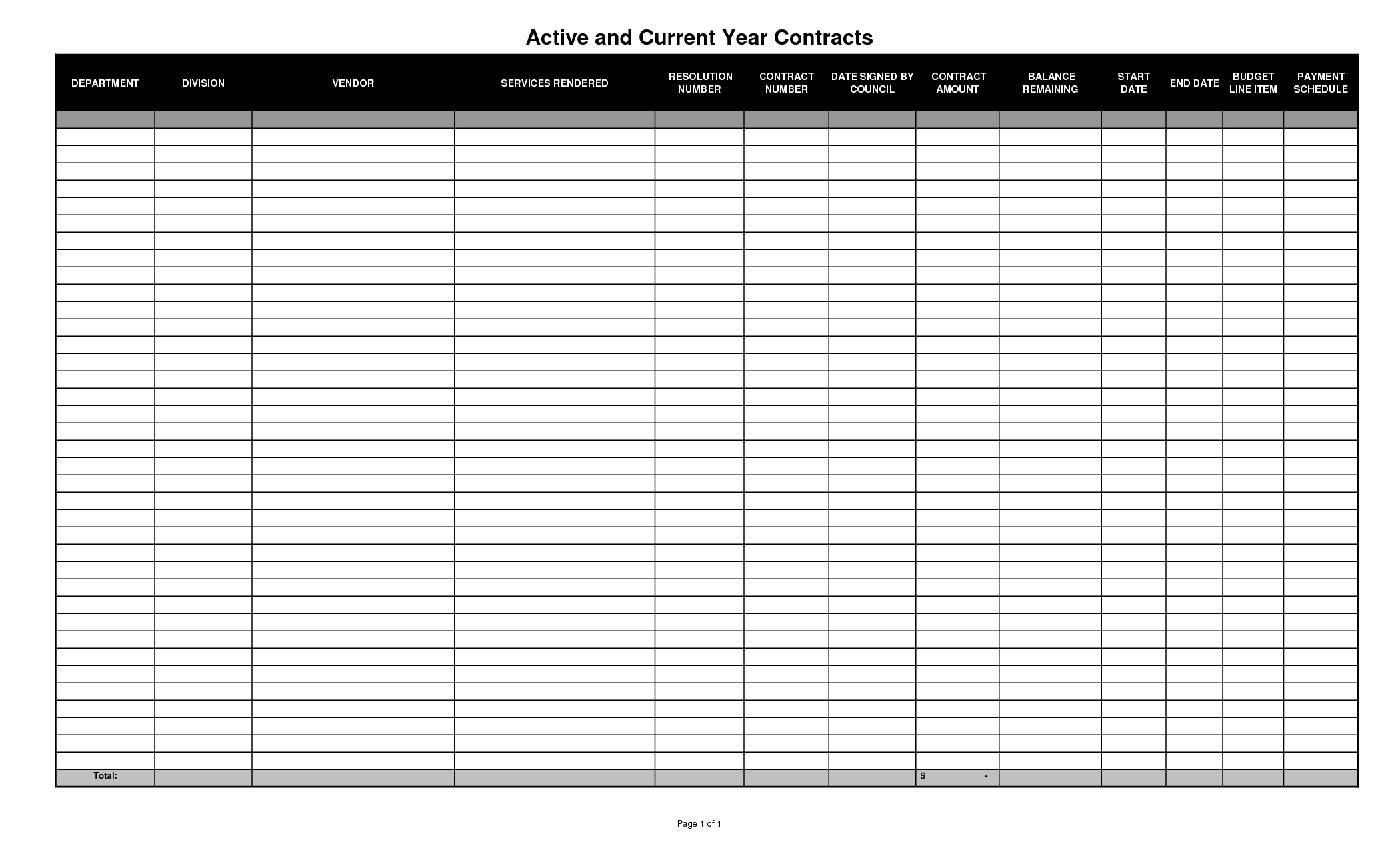 Download Blank Excel Spreadsheet Templates | Contracts  Free Monthly Spreadsheet Templates