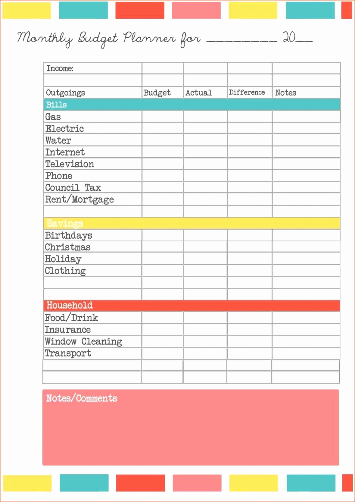 Examples Of Business Expenses Spreadsheets Free Monthly  Free Monthly Spreadsheet Templates