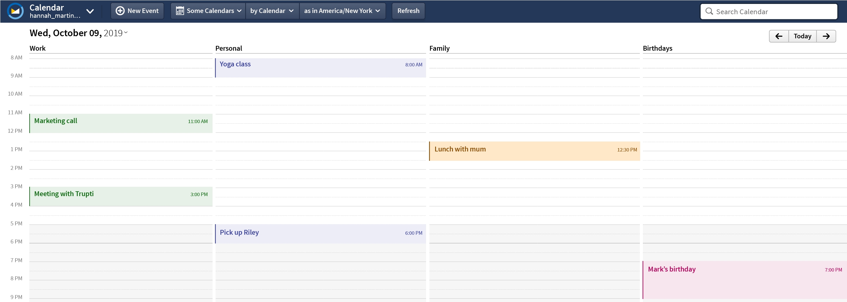 Find A Good Time To Get Things Done With Side-By-Side Calendars  Calendar With Time