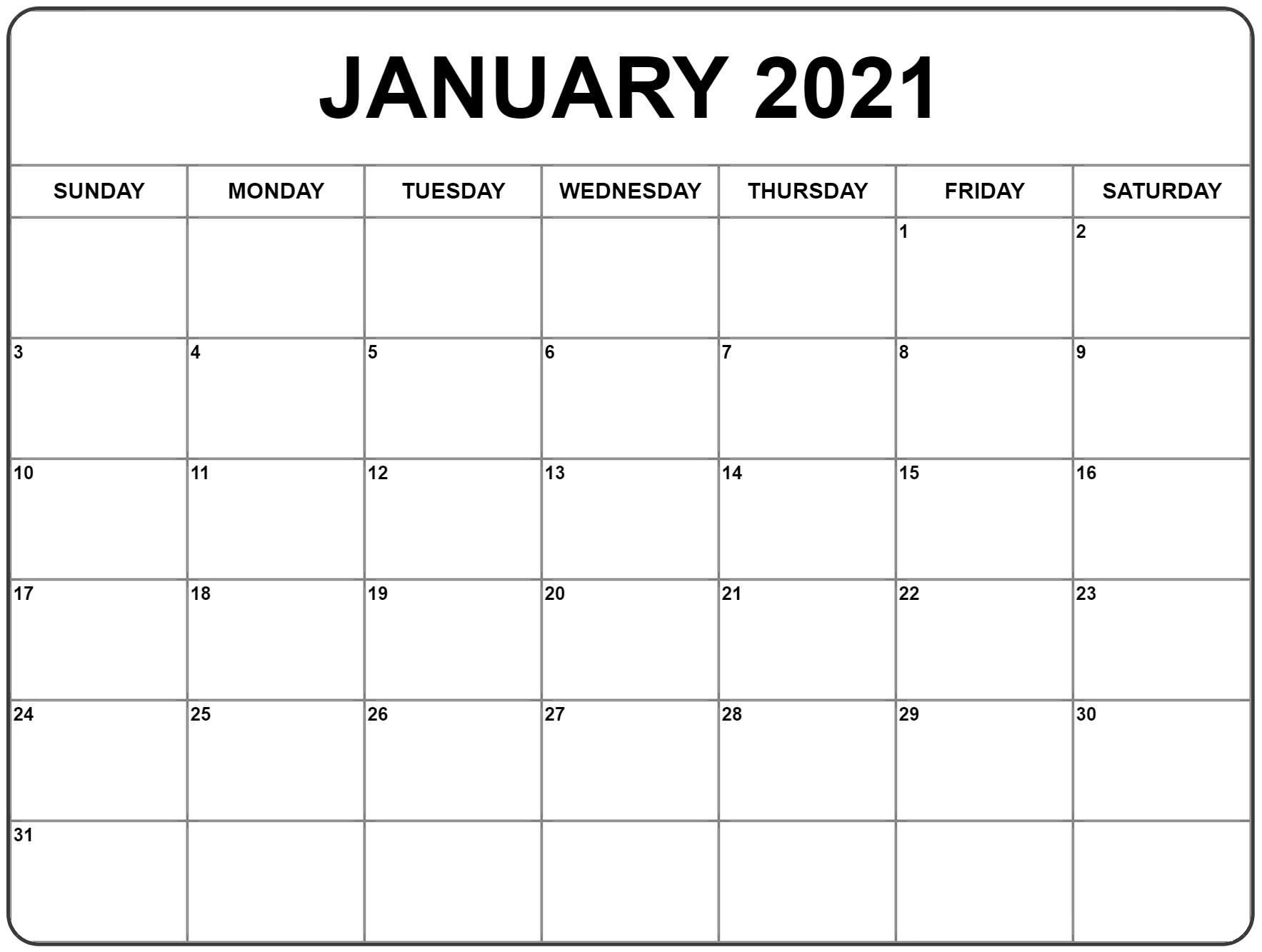 Free 2021 Printable Monthly Calendar With Holidays Word Pdf  2021 Printable Free Attendance Tracker