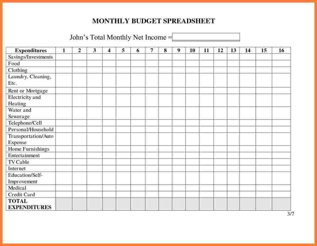 Free Budget Tracking Template Weekly Household Spreadsheet  Bill Pay Worksheet Free