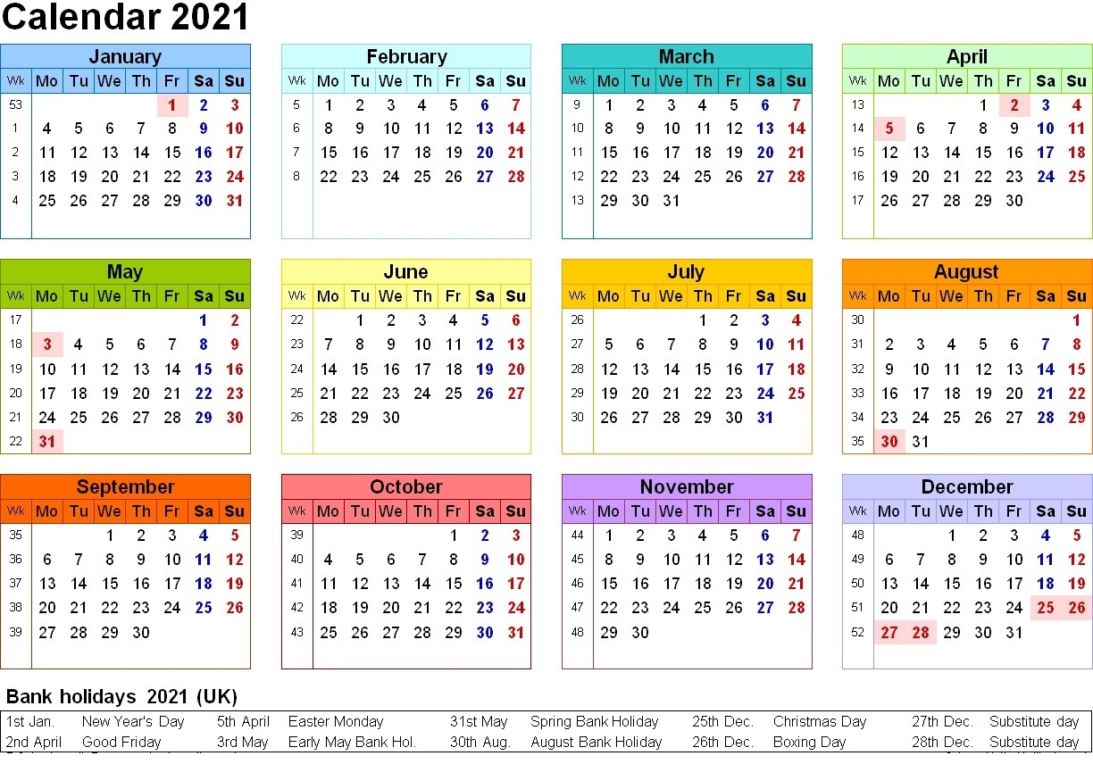 4 Month Fillable Calendar 2021 - Template Calendar Design