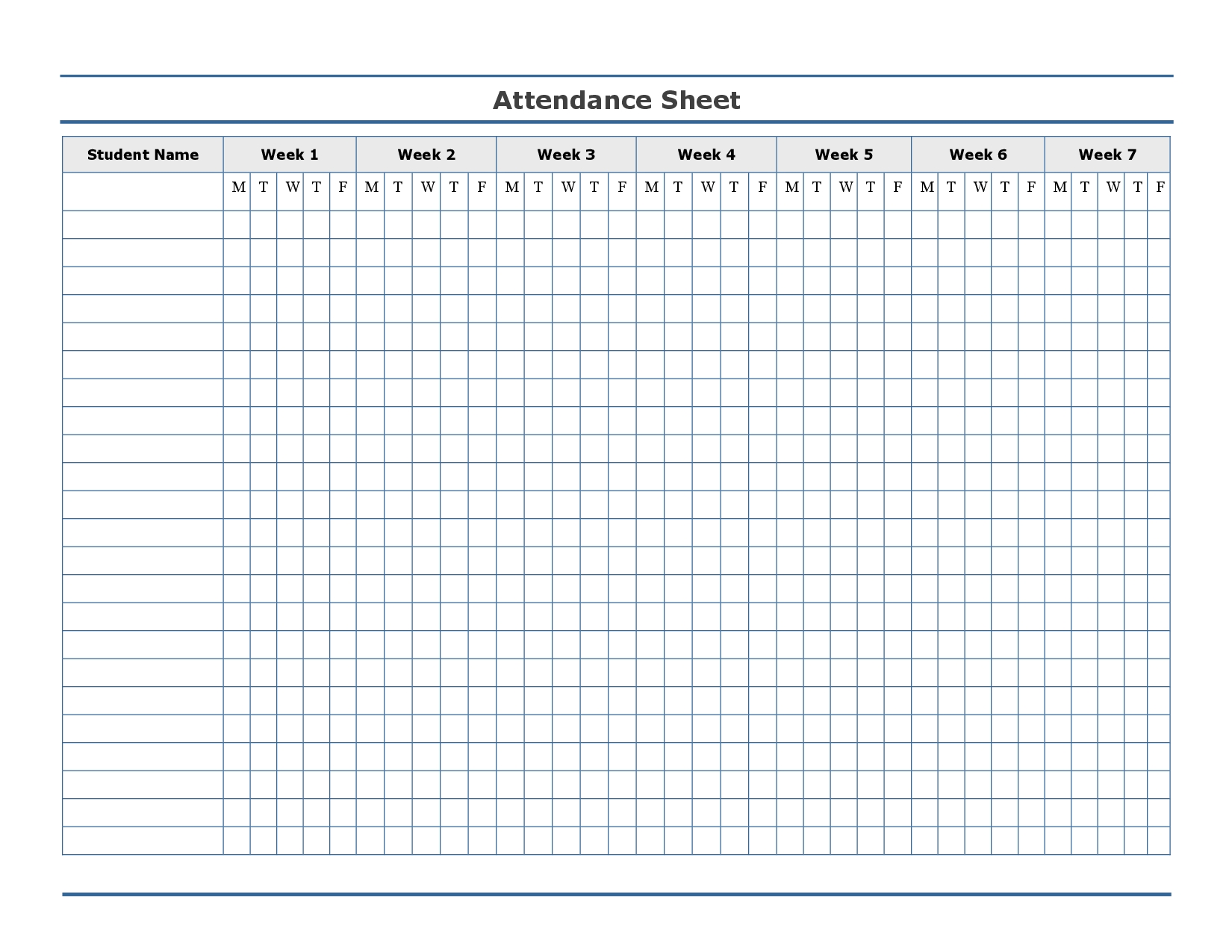 Free Printable Attendance Sheet Template … | Attendance  March 2020 Homeschool Attendence Tracker
