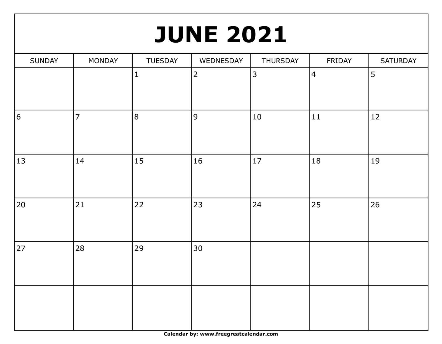Free Printable June 2020 Calendar  Methodist 2021 Calendar