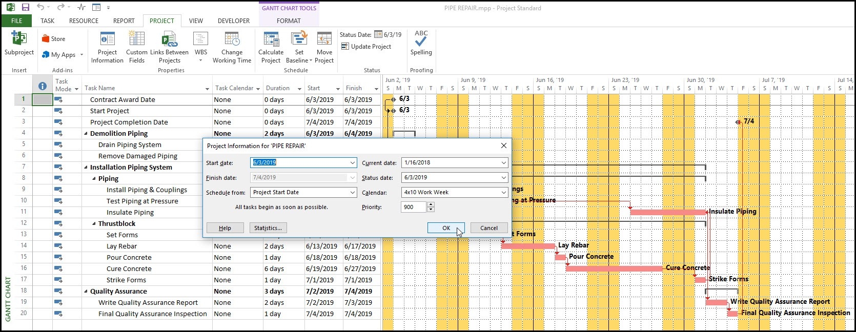 How To Assign A Task Calendar In Microsoft Project  Calendar With 6 Day Weeks