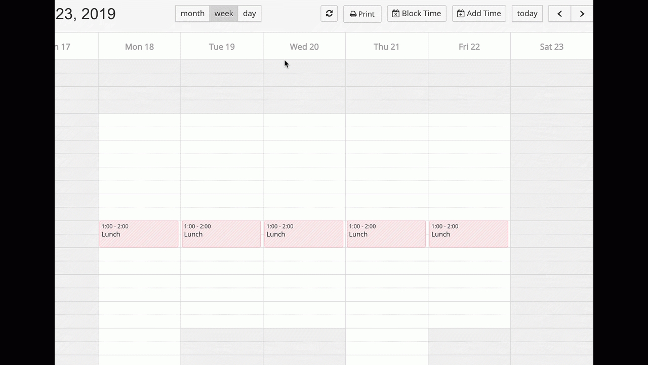 How To Block Time Availability From My Intakeq Calendar  Calendar With Time