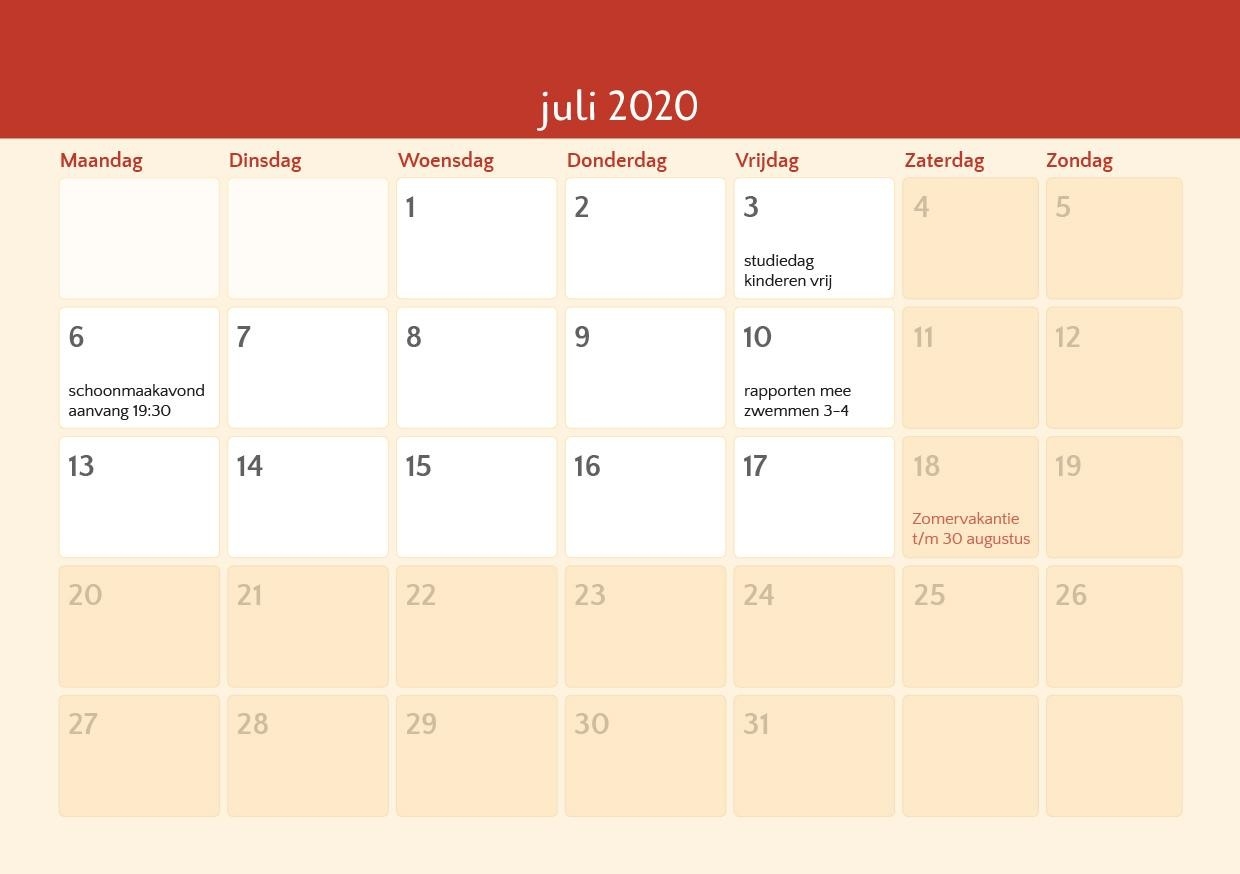 Kalender - De Korenburg  Kalender Maart 2020