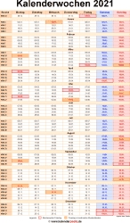 Kalenderwochen 2021 Mit Vorlagen Für Excel, Word &amp; Pdf  50 Kalenderwoche 2021