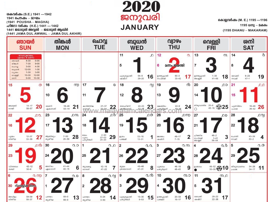 Malayalam Calendar 2025 Malayala Manorama 