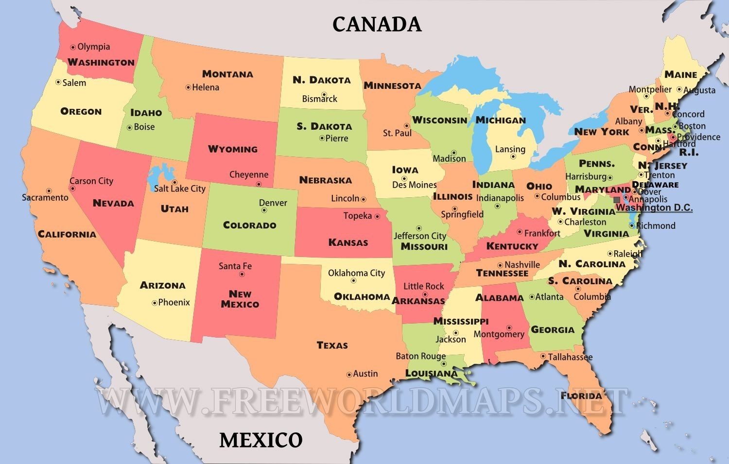 Political Map Of The United States | Political Map Of The  United States Map