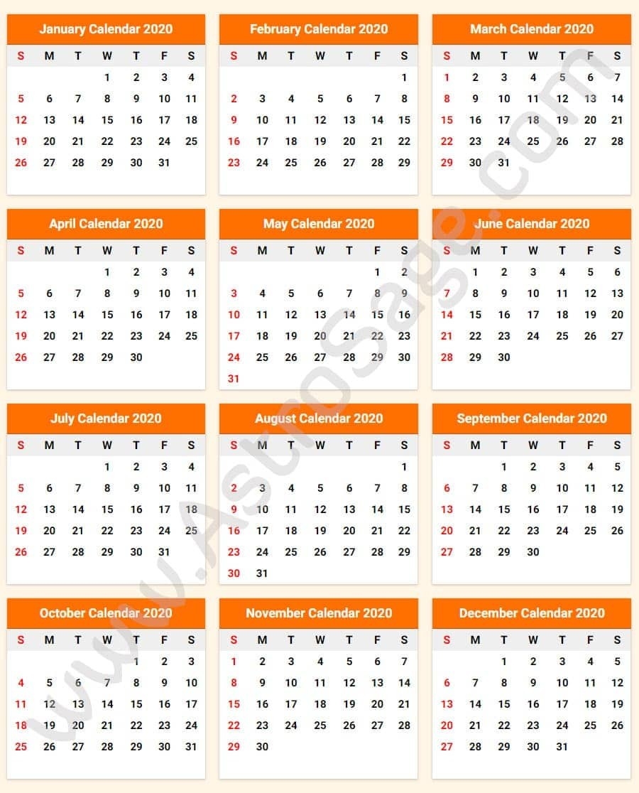 Printable Calendar 2020 With Holidays - Download Free  Solar Lunar Calendar 2020
