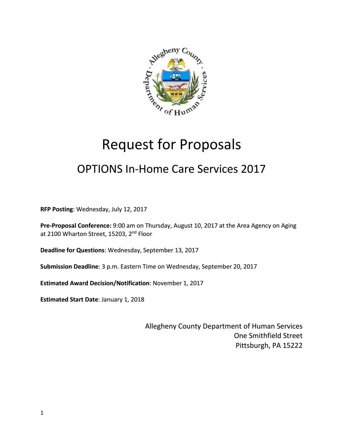 Rfp For Options In-Home Care Services 2017Acdhs - Issuu  Blank Calendar – 9 Free Printable Microsoft Word Templates – 15219