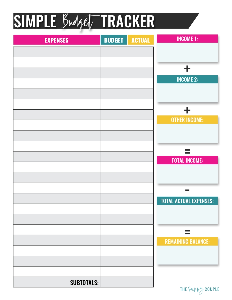 The Most Effect Free Monthly Budget Templates That Will Help  Monthly Bill Sheet Printable