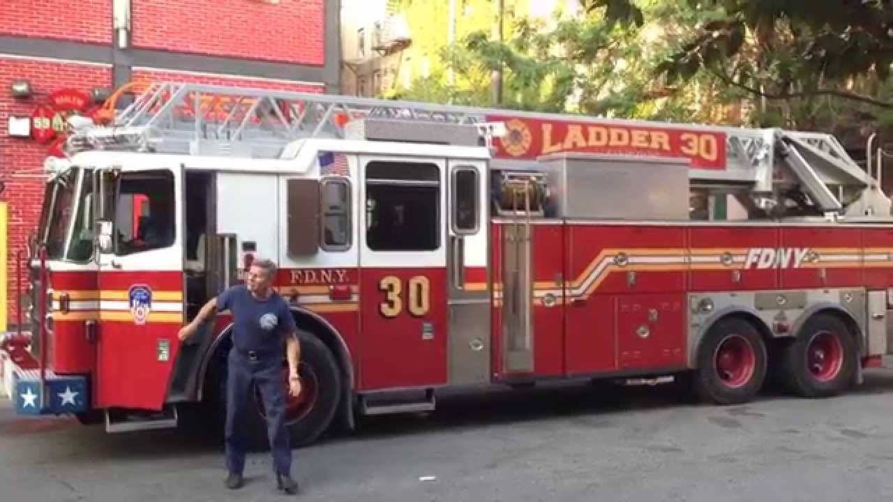Treat Of The Day - Fdny Ladder 30 Firefighters Do A Equipment &amp; Ladder  Check During Shift Change.  What Are The Nyfd Shifts