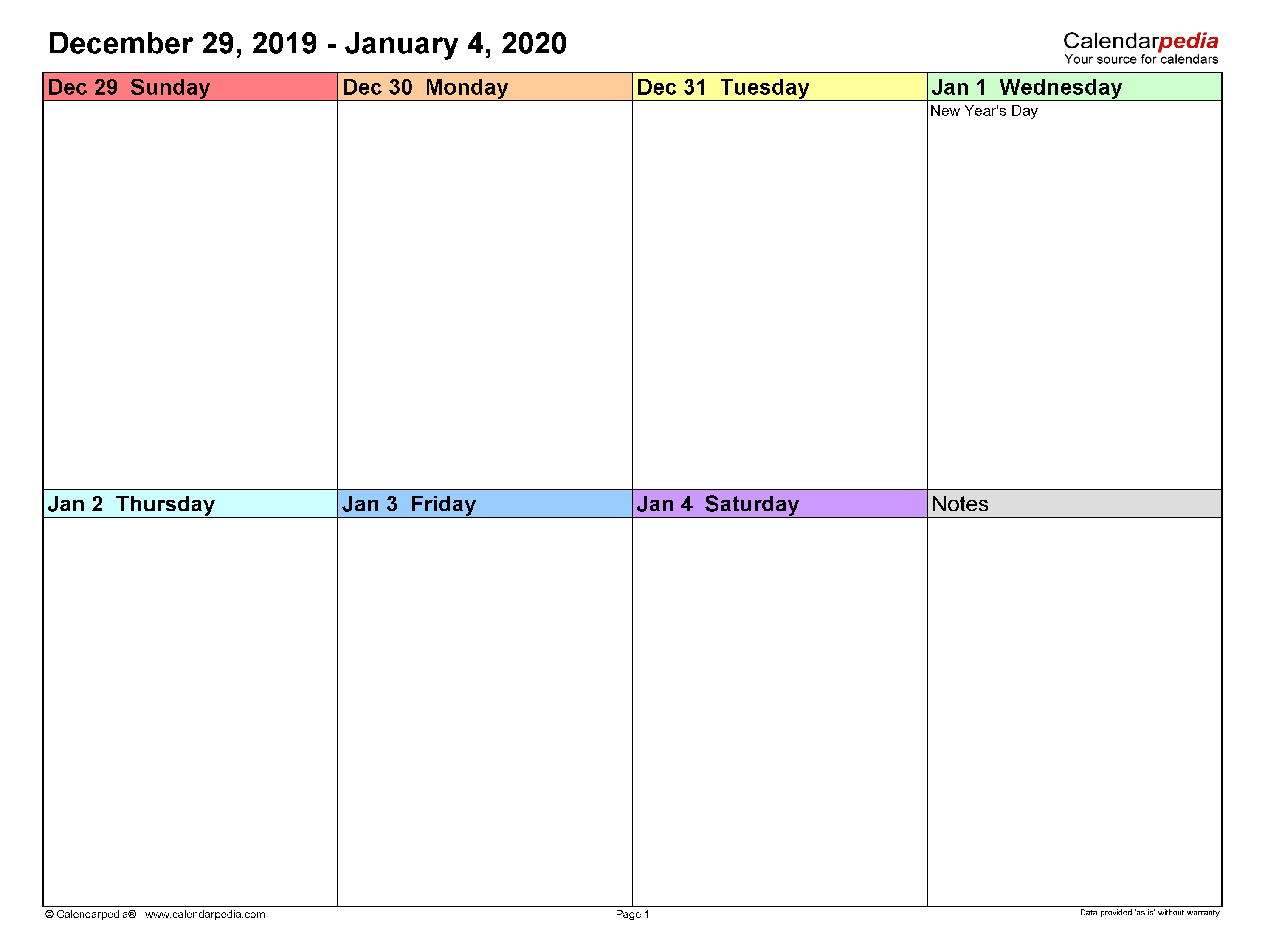 Weekly Calendars 2020 For Word - 12 Free Printable Templates  Weekly Calendar 2020