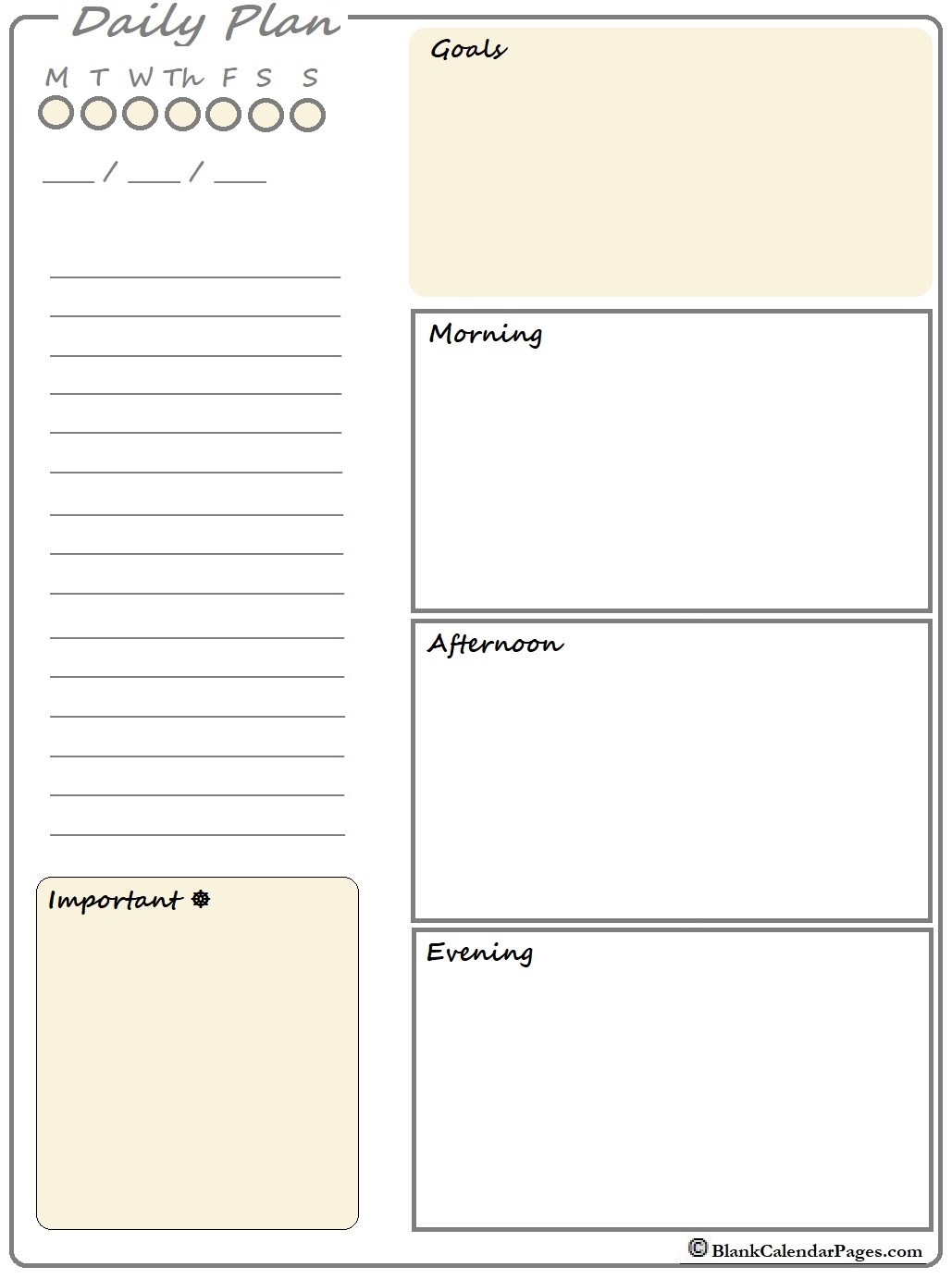 2020 Printable Daily Planner | Planner Templates  Blank Dialy Planner