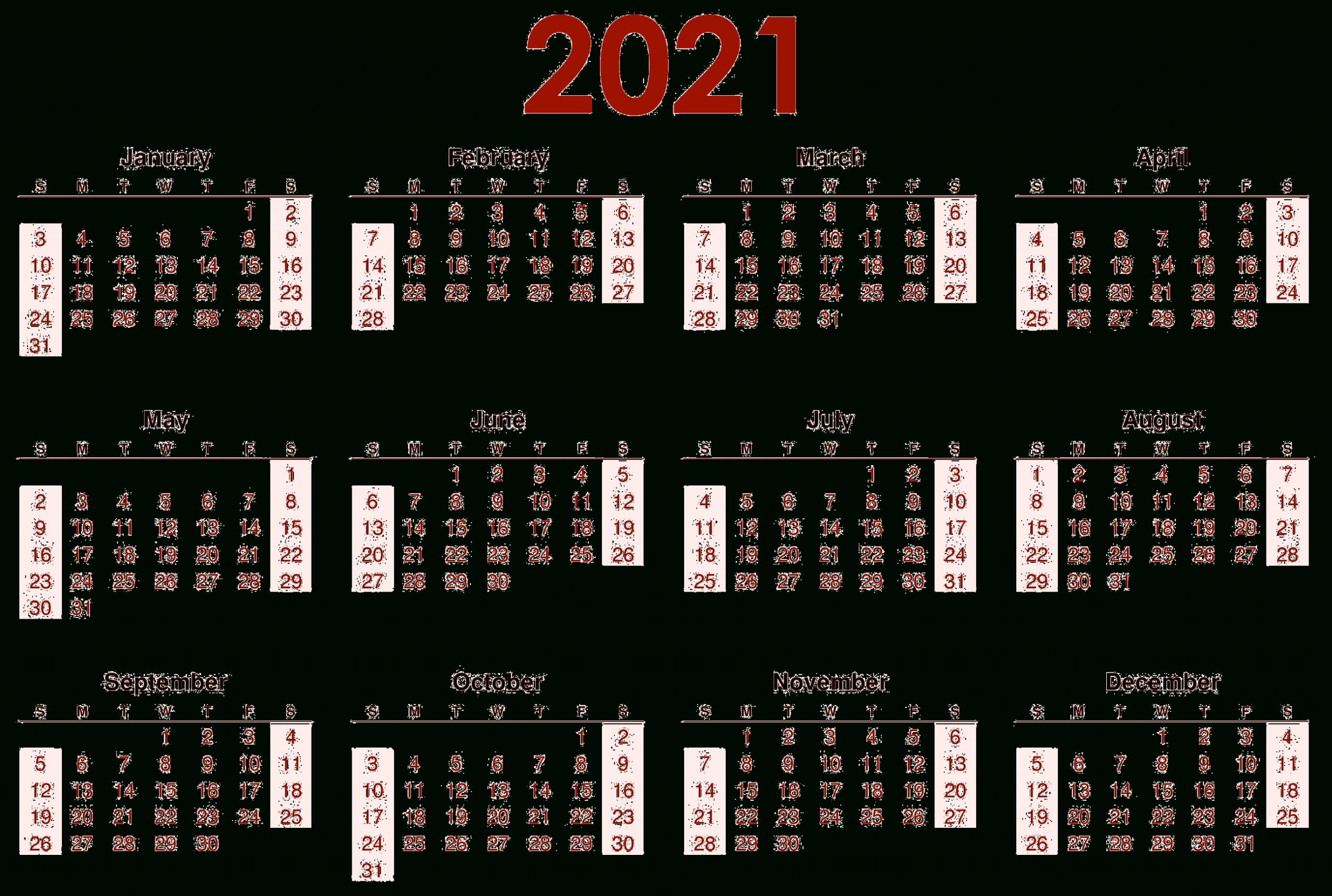 2021 Calendar Png Transparent Images | Png All  Calendar 2021 With Gregorian Dates
