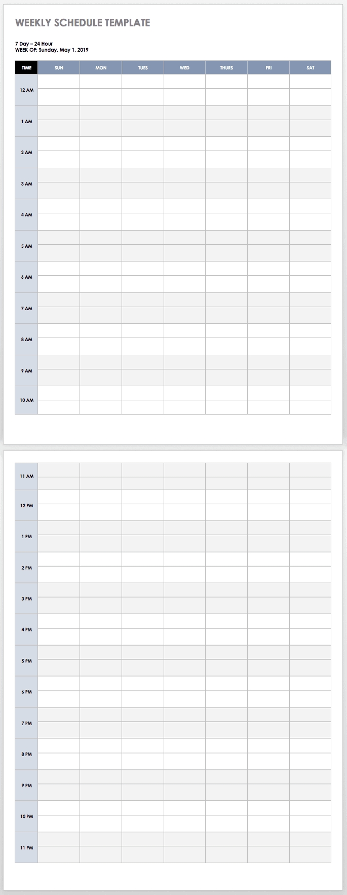 28 Free Time Management Worksheets | Smartsheet  Free Printable Daily Time Management Templates