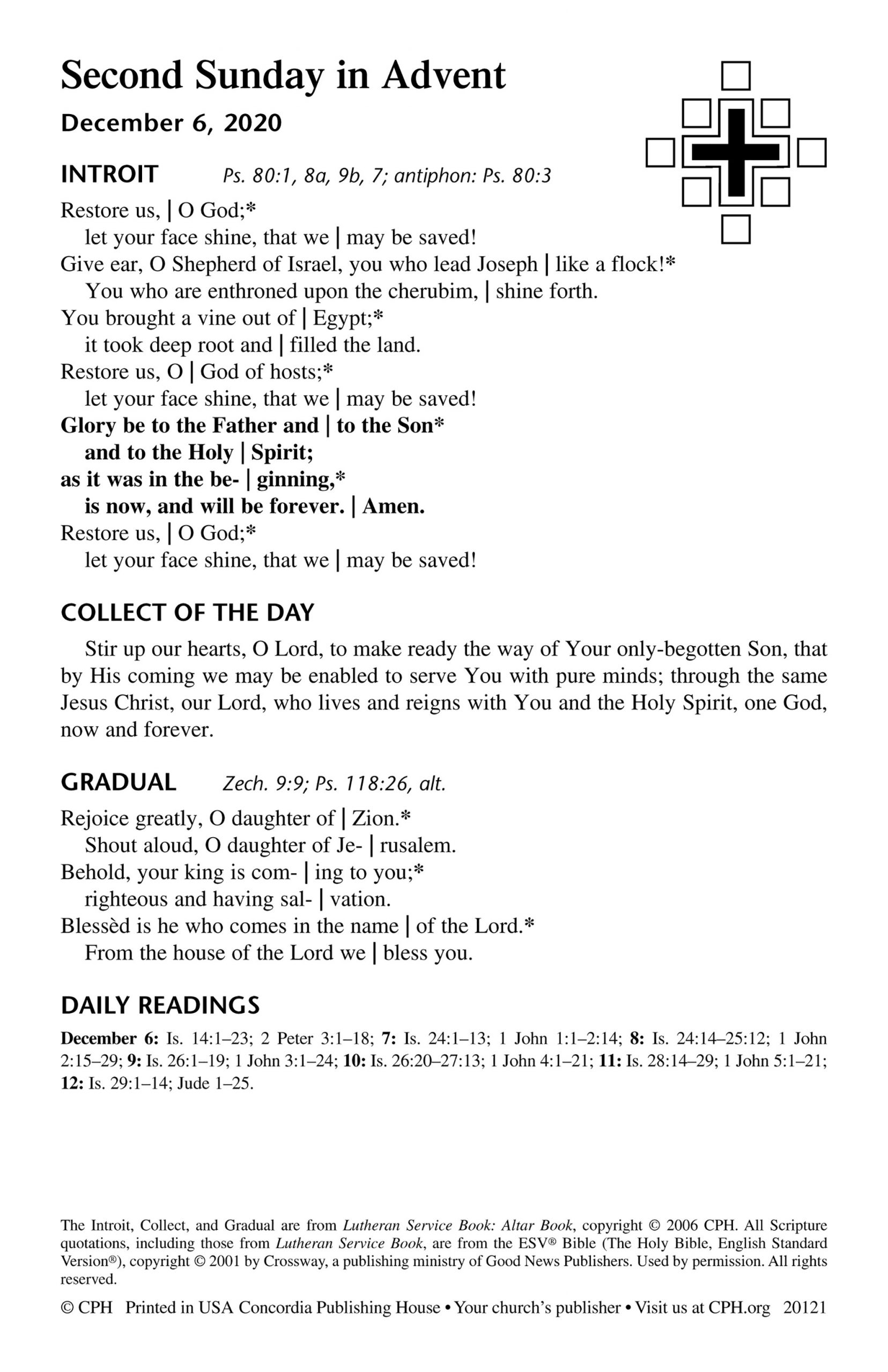3-Year Lectionary Propers – Quarter 1 Bulletin Insert  Church Lectionary Jan 26    2021