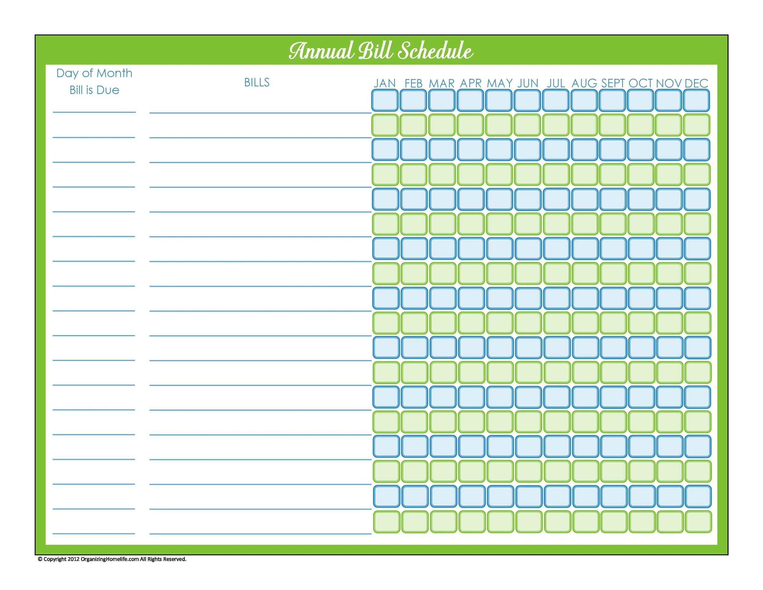 33 Free Bill Pay Checklists &amp; Bill Calendars (Pdf, Word &amp; Excel)  Monthly Bill Checklist Excel
