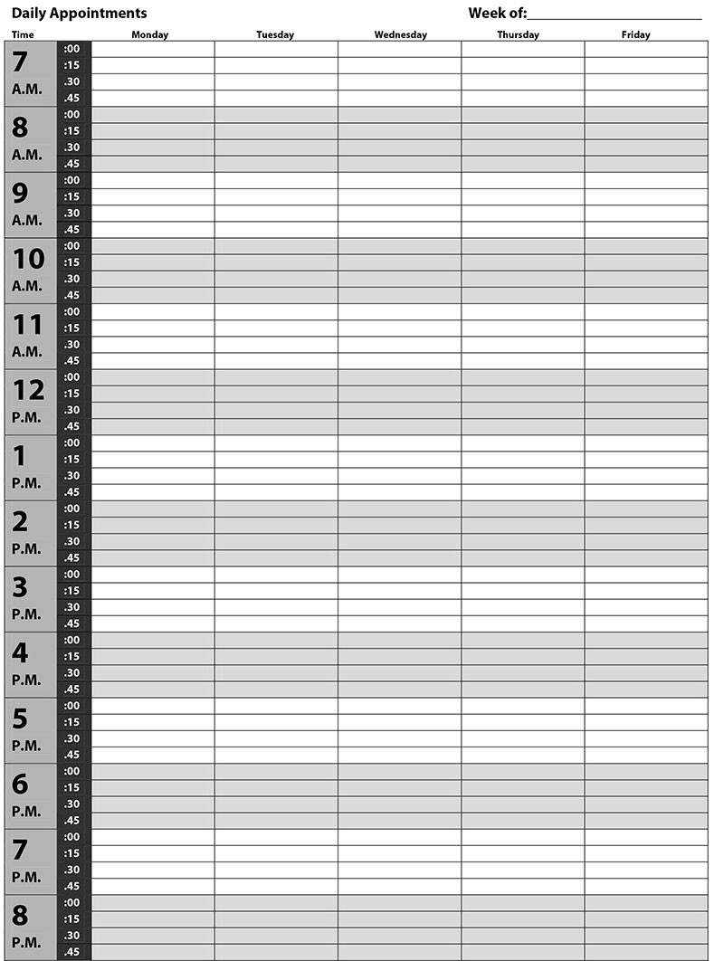 Appointment Calendar Template Options You Can Use Right Now  Printable Calendar For People To Make Appointments