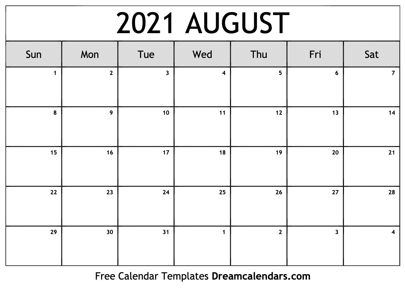 August 2021 Calendar | Free Blank Printable Templates  Summer Months 2021 Calendar