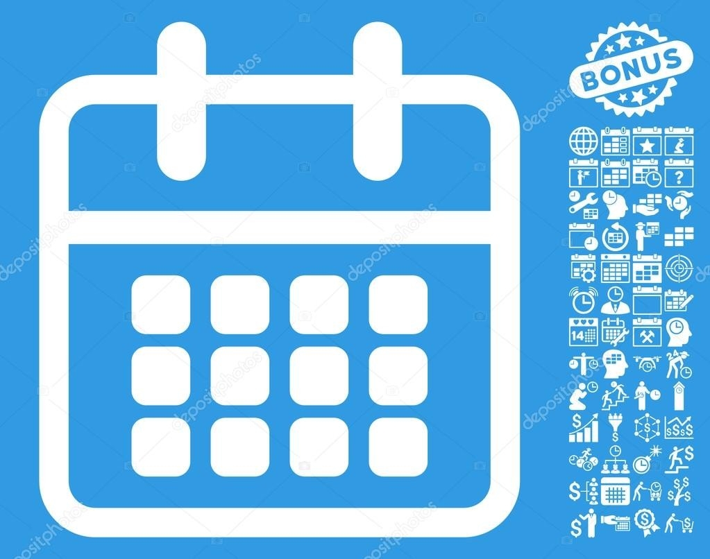 Calendar Flat Vector Icon With Bonus — Stock Vector  Deposho Calendar