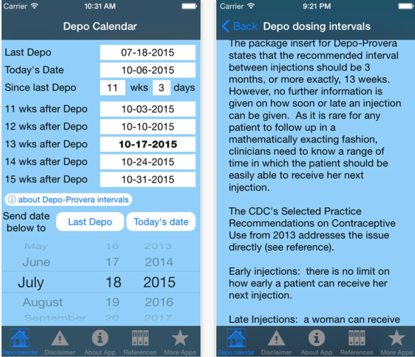 Depo Calendar App Could Significantly Improve Contraception  Depo-Provera Calculator