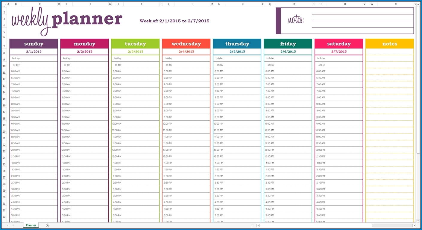 √ Free Printable Weekly Calendar Template Excel | Templateral  Excel Calendar Templates Weekly