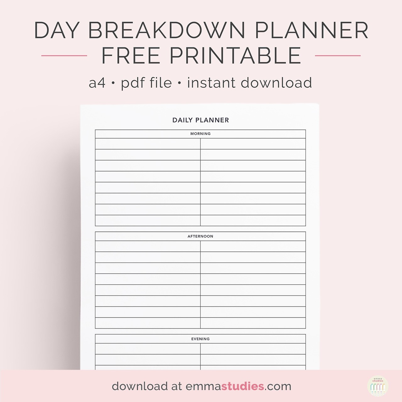 Emma&#039;S Studyblr — Printables And Downloads!  Desktop Scheduler Free Download To Print Out
