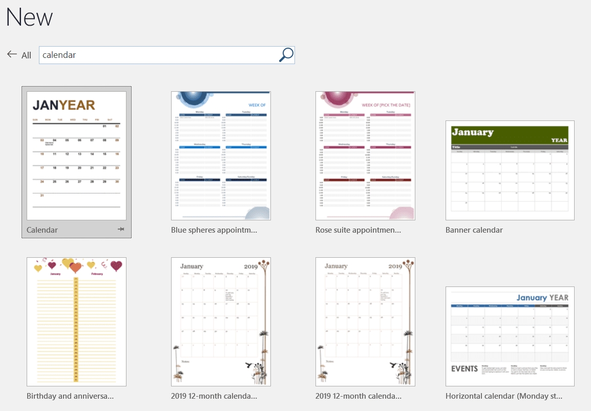 How To Create A Calendar In Microsoft Word - Calendar  Windows 7 Word Horizontal Calendar Template