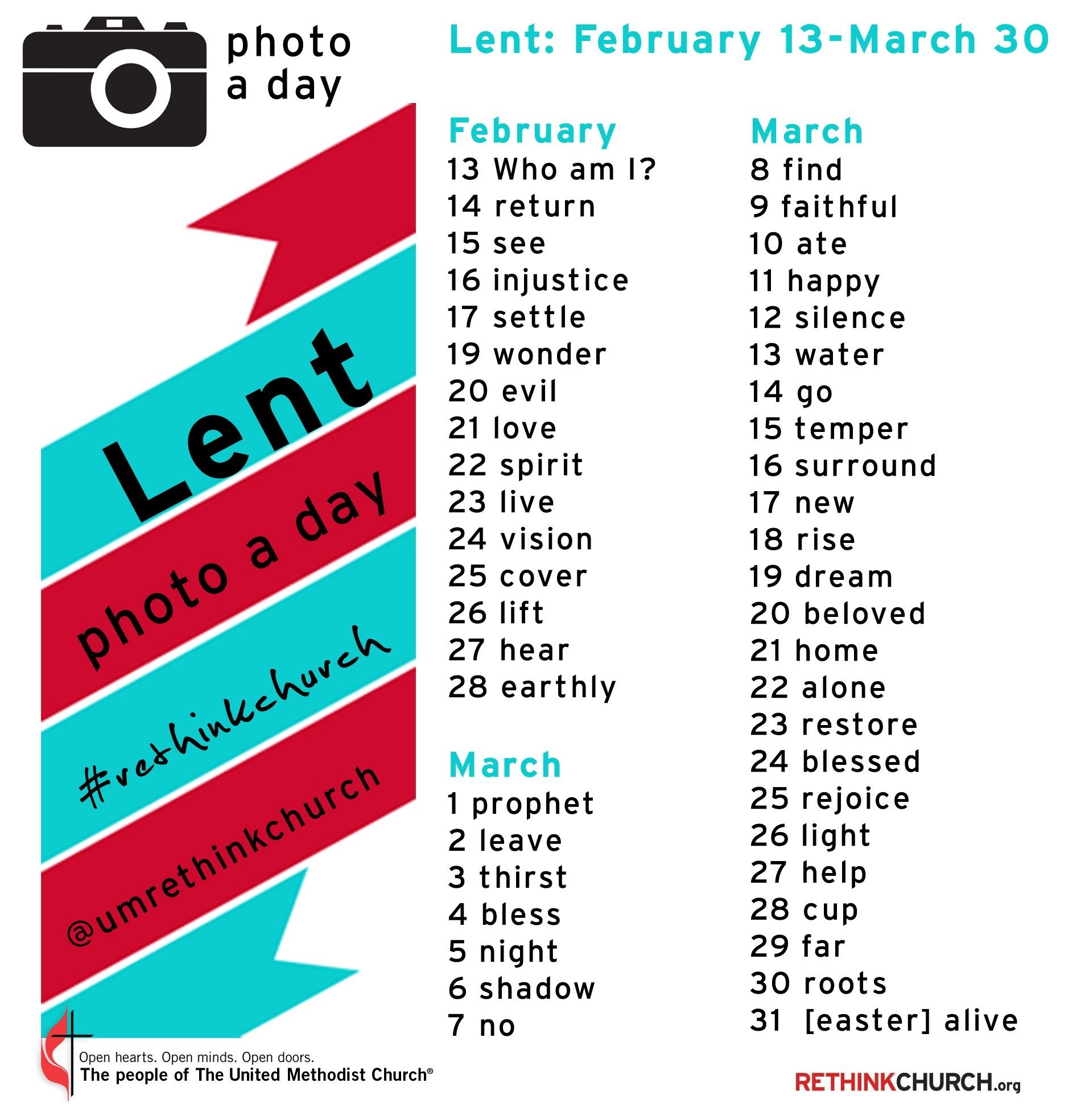 Lent Photo-A-Day 2020 | The United Methodist Church | 40  Methodist Color For Lent 2020