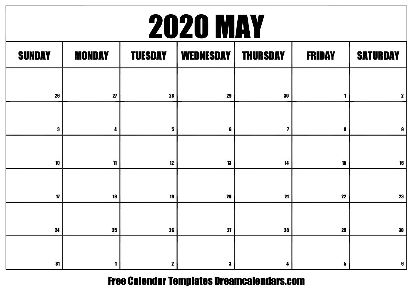 May 2020 Calendar | Free Blank Printable Templates  May 2020 Calendar Printable