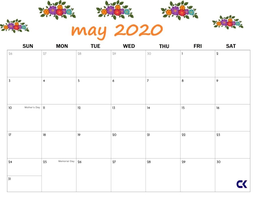 May 2020 Calendar Printable Free Download » Calendarkart  Free Printable Firefighter Editable Calendar