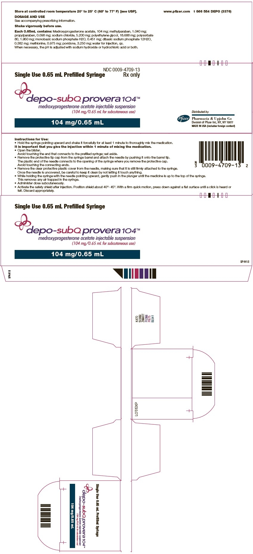 Ndc 0009-4709 Depo-Subq Provera Medroxyprogesterone Acetate  Medroxy Progesterone 2021 Calendar