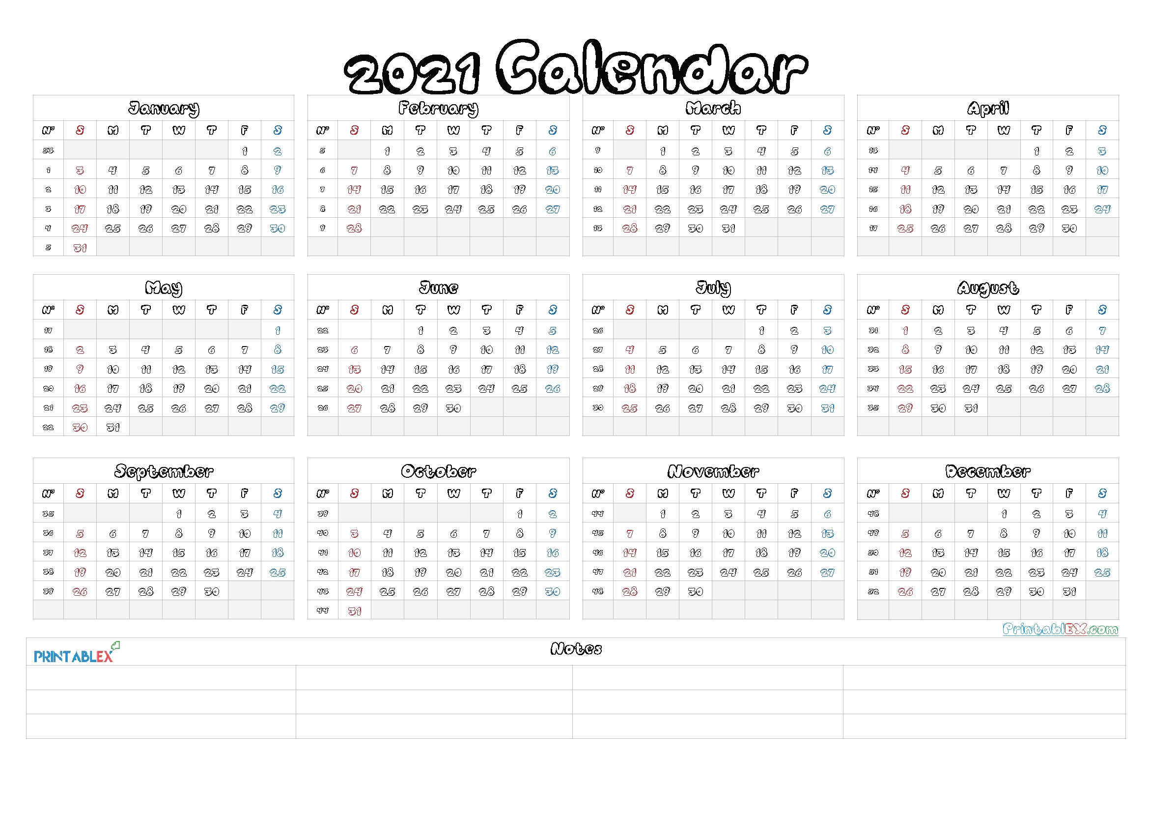 Printable 2021 Calendaryear – Free Printable 2020  Girly Monthly Calendar Printable 2021