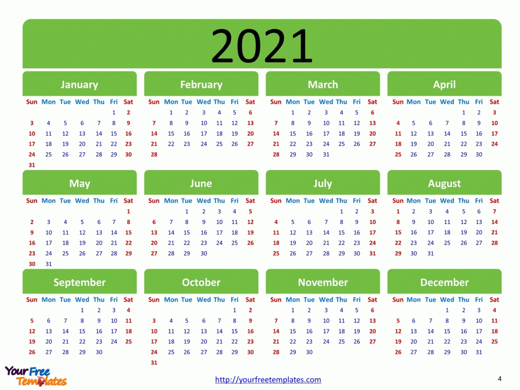 Printable Calendar 2021 Template - Free Powerpoint Templates  Free Triple Month Calendars 2021
