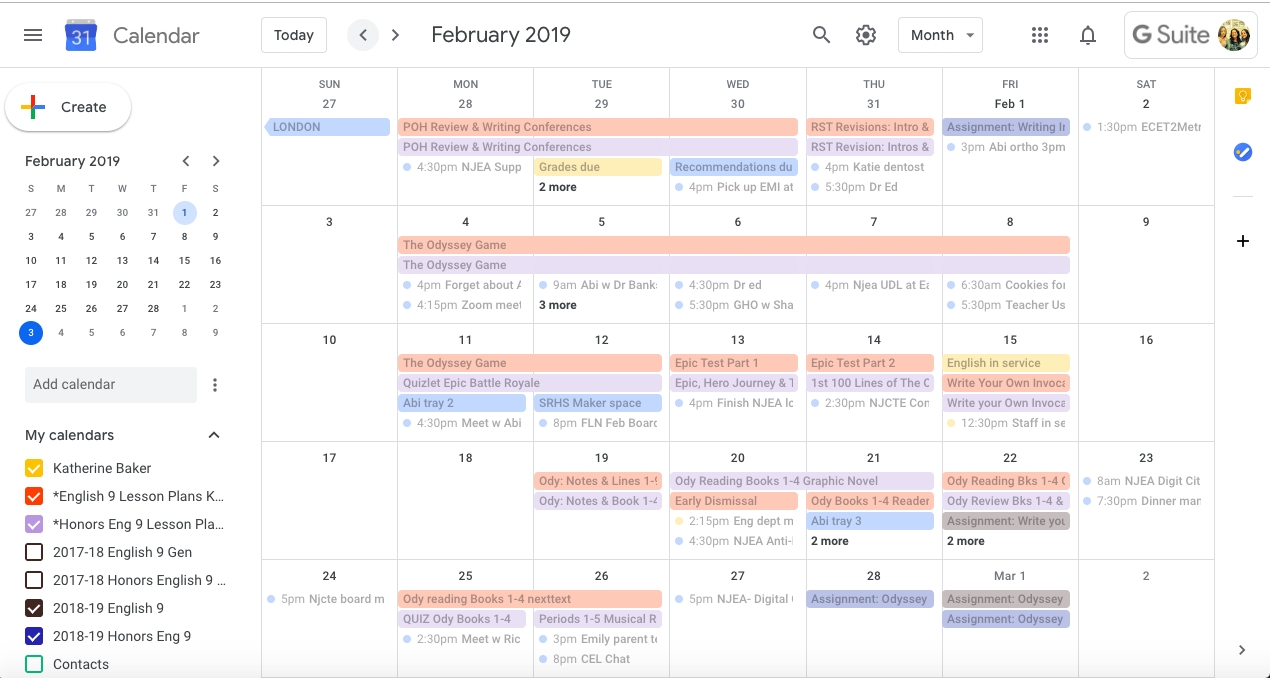 Quick, Paperless Lesson Planning With Google Calendar And  Monthly Lesson Plan Calendar