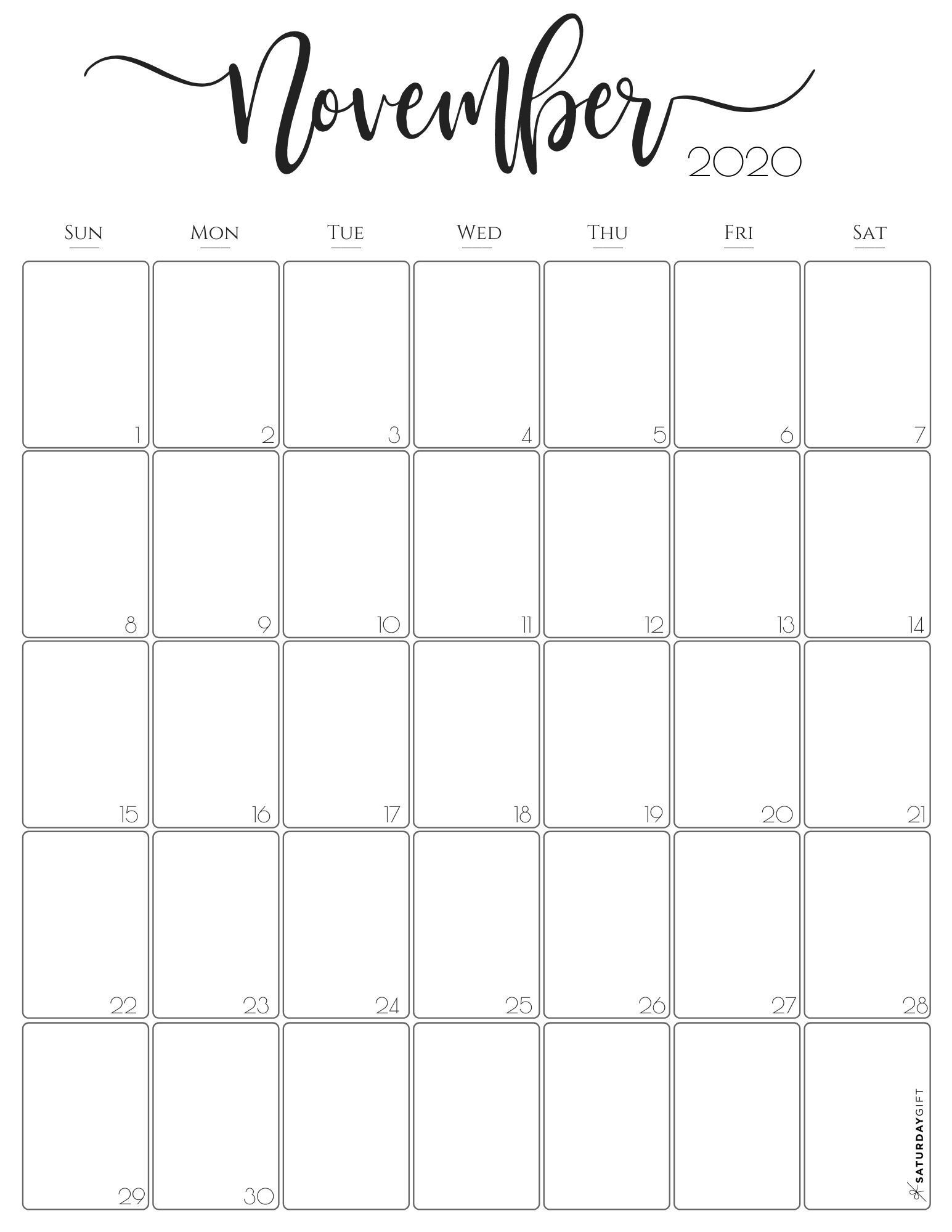 Simple &amp; Elegant Vertical 2021 Monthly Calendar - Pretty  2020 Calendar Printable