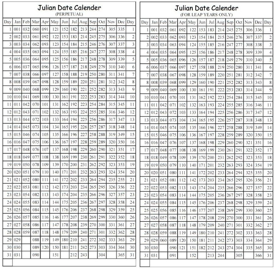 2021 Julian Date Code Calendar - Template Calendar Design  Julian Date Code For 2021