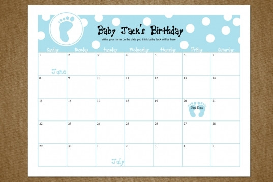 Baby Due Date Calendar Printable | Printable Calendar  Depo Due Date Chart