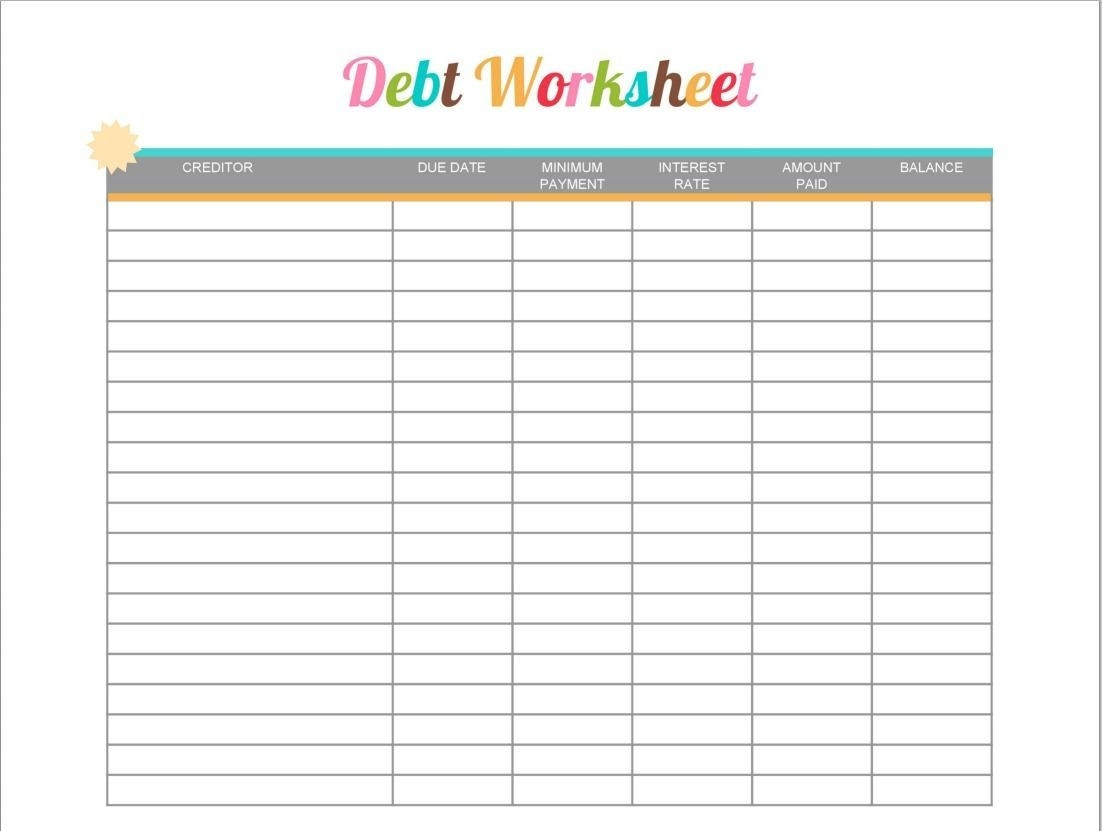 Bill Payment Worksheet Printable - Template Calendar Design  Monthly Bills Spreadsheet Free Printable