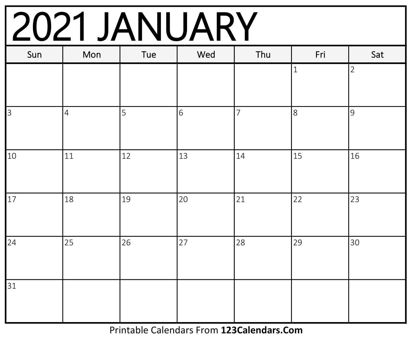 Blank Calendar You Can Type On 2021 - Example Calendar  2021 2021 Monthly Calendar Printable Free