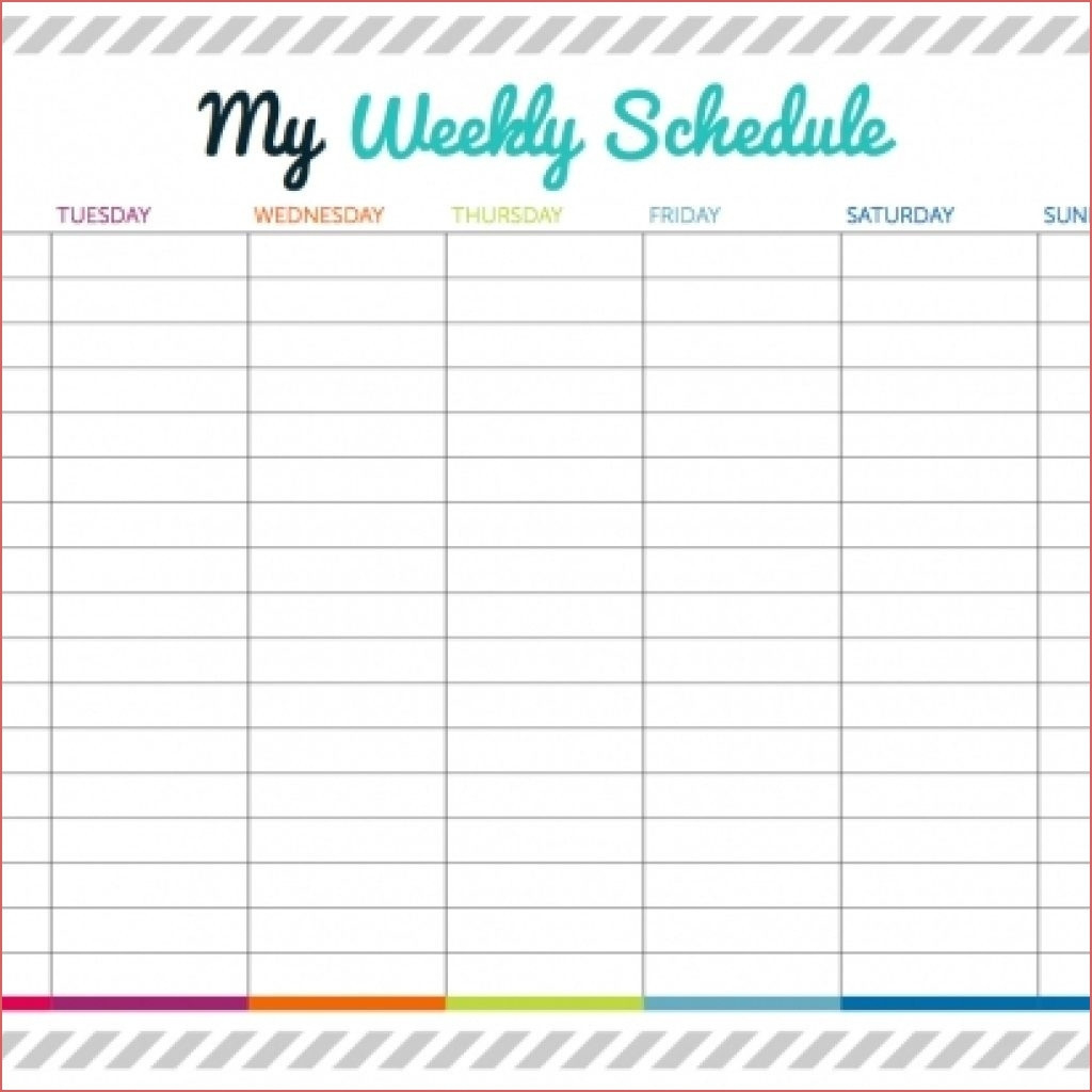 Blank Weekly Calendar With Time Slots - Calendar  Printable Schedule With Time Slots