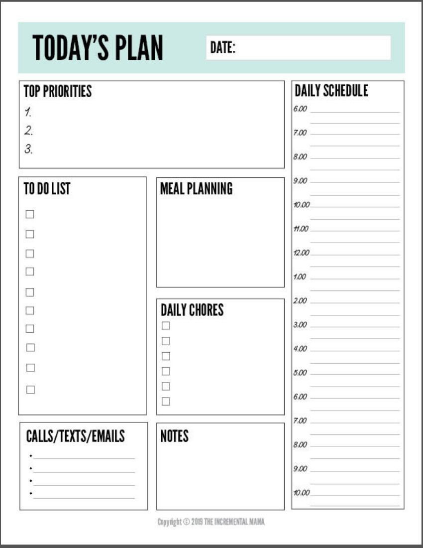 Check Out This Free Daily Planner Printable To Help You  Printable Editable Daily Schedule Template