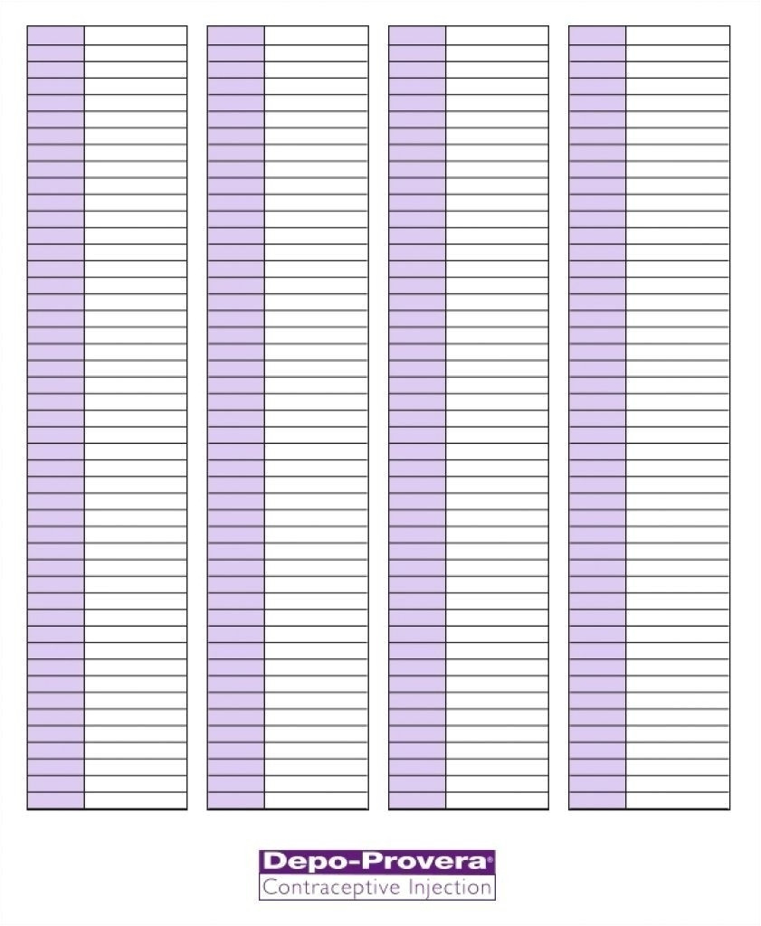 Depo Chart Schedule - Template Calendar Design  Dates For Depo Provera