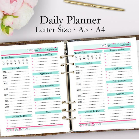 Editable Daily Planner Template Pdf Daily Planner  Editable Daily Planner Template